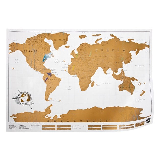 carte du monde à gratter