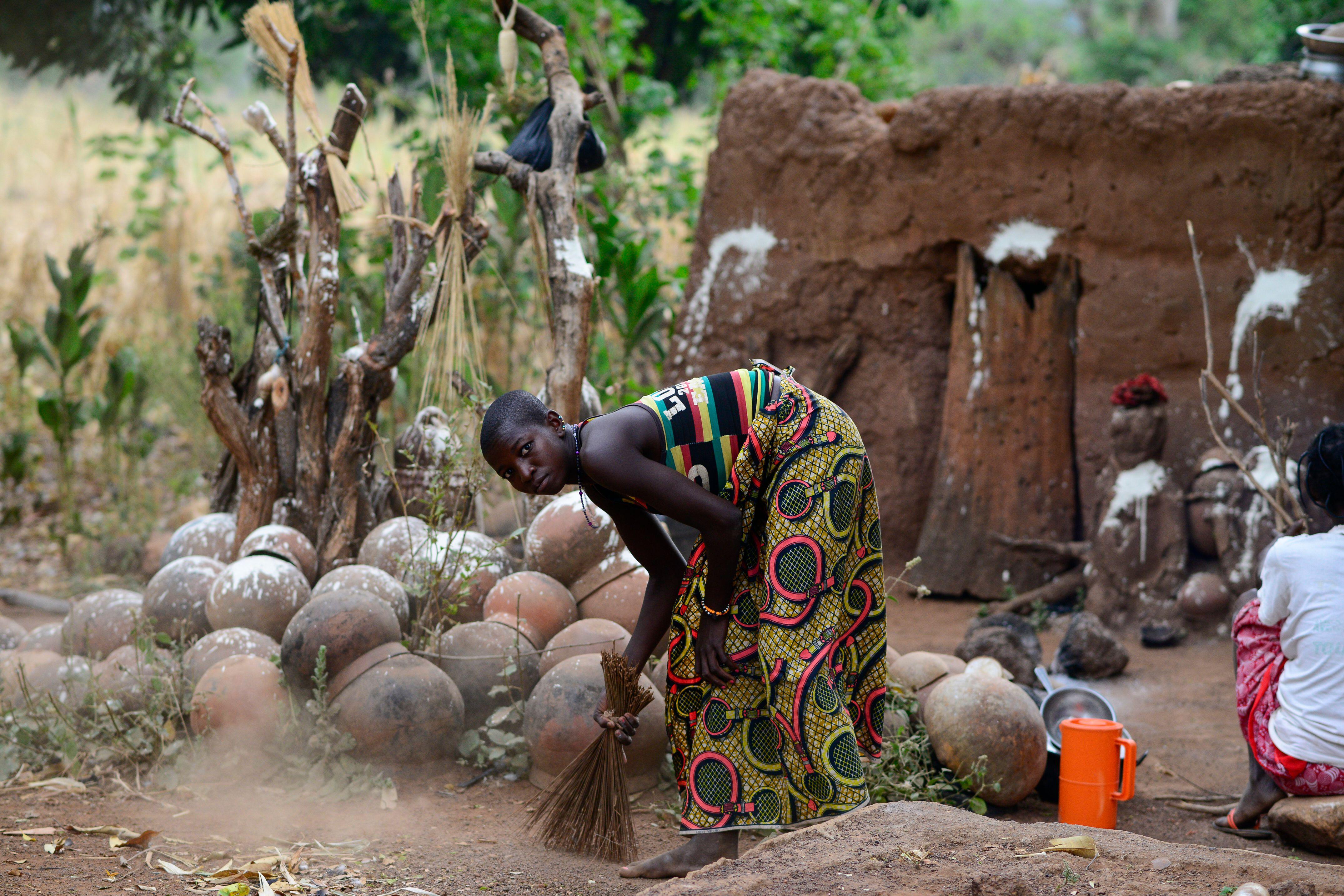 BURKINA FASO , Gaoua, Kampti, Lobi culture, Lobi is an ethnic group and
